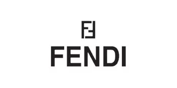 A black and white logo of fendi